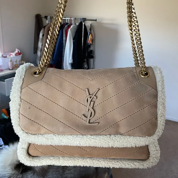 Womens Midsize YSL Sheepskin bag authentic